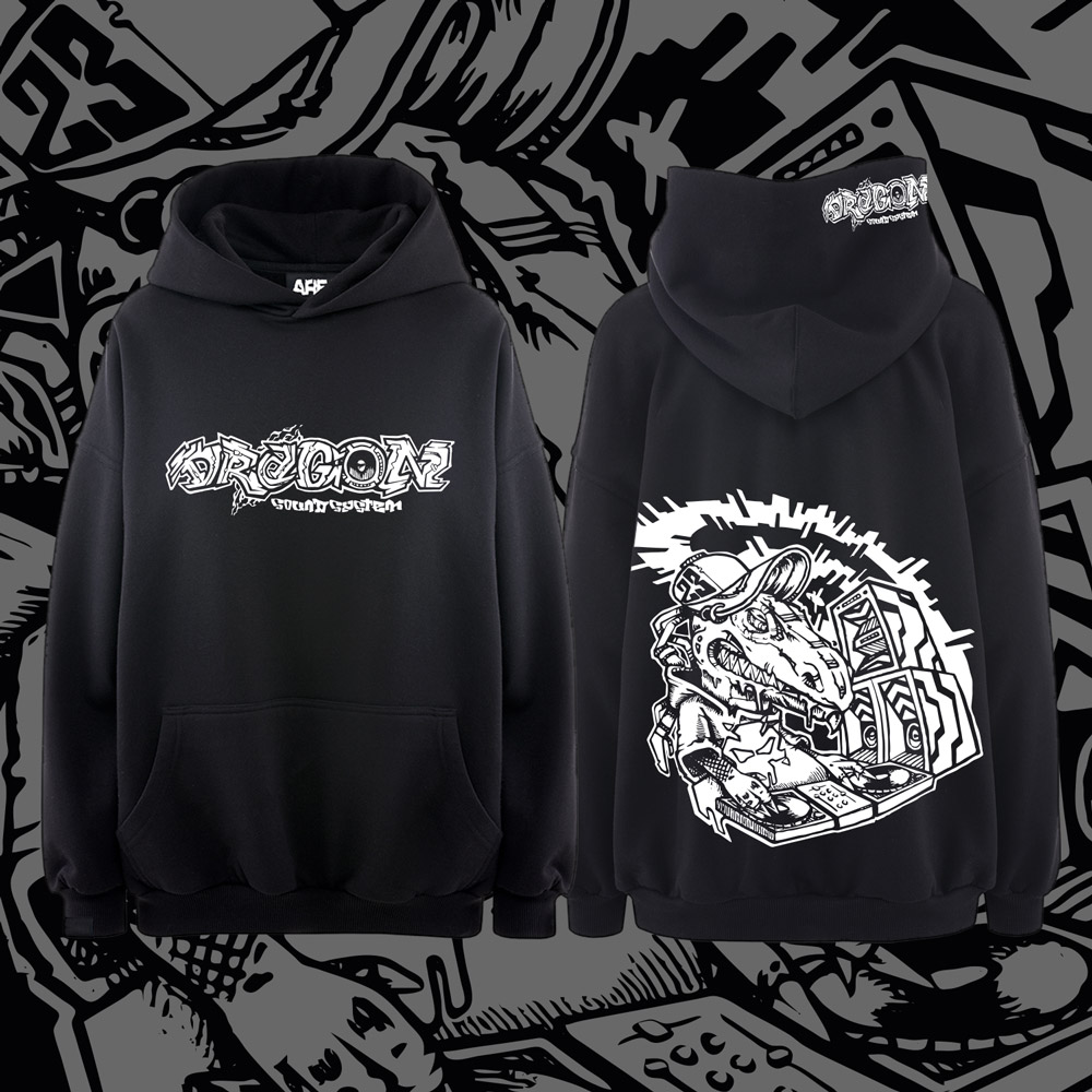 Unisex mikina klokanka Dragon Sound - Ještěr